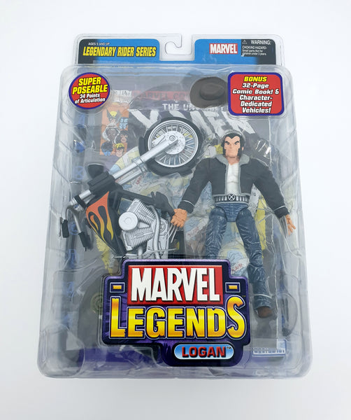 2005 Toy Biz Marvel Legends X-Men 6 inch Logan Action Figure with 8 inch Bike