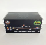 Boxed product packaging for a Batman-themed die cast figures set, shown against a plain light background. The black box features artwork of a black Batmobile, Batman, and two small figures, with visible silver metal corner protectors.
2019 Jada Toys DC Comics 1:18 1966 Classic TV Series Die-Cast Batmobile with 3" inch Figures
Collection Collector Collector's Toy Sale Price Vintage Retro ToyCollector ToyCommunity ToyPhotography ActionFigureCollector ToyShelfGoals VintageToys RetroToys ToyHaul RareToy Limited