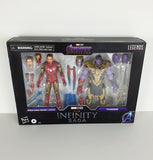 Marvel's Avengers: Infinity Saga Legends line Iron Man Mark LXXXV and Thanos action figures in their original window box packaging.
2021 Hasbro Marvel Legends Avengers Endgame 2-Pack 6" inch Iron Man Mark LXXXV & 8" Thanos Action Figures
Collection Collector Collector's Toy Sale Price Vintage Retro ToyCollector ToyCommunity ToyPhotography ActionFigureCollector ToyShelfGoals VintageToys RetroToys ToyHaul RareToy LimitedEdition VintageCollectible
