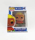 Funko Pop! Super Heroes vinyl figure of Gingerbread Aquaman, number 445, in its original window box packaging against a white background.
2022 Funko Pop Heroes DC Super Heroes #445 3.75" inch Gingerbread Aquaman Figure
Collection Collector Collector's Toy Sale Price Vintage Retro ToyCollector ToyCommunity ToyPhotography ActionFigureCollector ToyShelfGoals VintageToys RetroToys ToyHaul RareToy LimitedEdition VintageCollectible
