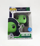 Funko Pop! She-Hulk vinyl figure in its original window box packaging, featuring a green-skinned character with black hair and a silver-gray outfit, with a blue glitter sticker on the box.
2022 Funko Pop She-Hulk #1127 3.75" inch She-Hulk Figure - Glitter
Collection Collector Collector's Toy Sale Price Vintage Retro ToyCollector ToyCommunity ToyPhotography ActionFigureCollector ToyShelfGoals VintageToys RetroToys ToyHaul RareToy LimitedEdition VintageCollectible
