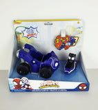 Marvel Spider-Verse 2-in-1 toy car in its original retail packaging, featuring a blue and purple convertible vehicle with black wheels and a small black-and-purple companion figure.
2022 Jazzwares Marvel Spidey and his Amazing Friends 6" inch Black Panther Patroller
Collection Collector Collector's Toy Sale Price Vintage Retro ToyCollector ToyCommunity ToyPhotography ActionFigureCollector ToyShelfGoals VintageToys RetroToys ToyHaul RareToy LimitedEdition VintageCollectible
