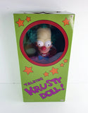 Talking Krusty Doll toy in its original green box with a clear circular window showing the doll inside, featuring orange stars and purple text on the front.
2024 Jakks Pacific The Simpsons 16" inch Talking Krusty Doll
Collection Collector Collector's Toy Sale Price Vintage Retro ToyCollector ToyCommunity ToyPhotography ActionFigureCollector ToyShelfGoals VintageToys RetroToys ToyHaul RareToy LimitedEdition VintageCollectible
