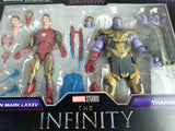 Marvel Studios The Infinity: Avengers Endgame Iron Man Mark LXXXV and Thanos action figure set in original window box packaging, featuring alternate heads and accessories.
מארז דמויות פעולה - אקשן פיגרים של Iron Man Mark 85 בגודל "6 (15 ס"מ) ו-Thanos בגודל "8 (20 ס"מ) מהליין של Marvel Legends: Avengers - Endgame.
המארז יוצר ע"י Hasbro בשנת 2021, חדש ובמצב טוב.
האריזה כוללת נשקים, אביזרים וידיים וראשים להחלפה. בובה צעצוע אספנות איסוף וינטג' וינטאג' וינטייג' וינטאייג' רטרו ס"מ סנטימטר 4" אינץ' מחיר מבצע
