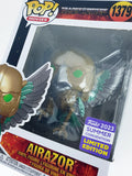 Funko Pop! Movies Transformers: The Animated Series Airazor vinyl figure, limited edition Summer Convention 2023. The figure is shown inside its original window box packaging, featuring a metallic gold and silver bird-like character with green accents and gray wings.
דמות פופ (בובת פופ) בקנ"מ "3.75 (9.5 ס"מ) של מהליין של Rise of the Beasts.
זוהי מספר 1379 בסדרה, יוצרה ע"י בשנת חדשה באריזה במצב טוב.
במהדורה מוגבלת לתערוכת הקיץ פאנקו לשנת 
 אקשן פיגר בובה צעצוע אספנות איסוף וינטג' רטרו מחיר מבצע רובוטריקים