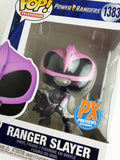 Funko Pop! Television Power Rangers Ranger Slayer vinyl figure in its original window box packaging, featuring a pink and black Ranger design with a PX Previews Exclusive sticker.
דמות פופ (בובת פופ) בקנ"מ "3.75 (9.5 ס"מ) של שוחטת משמידת רוצחת מהליין של פאוור ריינג'רס.
מספר 1383 בסדרה, יוצרה ע"י פאנקו בשנת 2023, חדשה באריזה במצב טוב.
זוהי דמות אקסקלוסיבית - PX Previews Exclusive.
דמות פעולה אקשן פיגר בובה צעצוע אספנות איסוף וינטג' וינטאג' וינטייג' וינטאייג' רטרו ס"מ סנטימטר 4" "4 אינץ' מחיר מבצע
