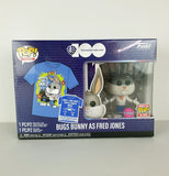 2023 Funko Pop Tees WB 100 3.75" Flocked Bugs Bunny as Fred Jones Figure with Tee (L)