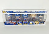 Funko Pop! Movies Captain America: Through the Ages Year of the Shield Exclusive figure set in its original window box packaging, featuring four stylized collectible figures of Captain America in different eras.
מארז דמויות פופ בובות בגודל "3.75 (9.5 ס"מ) של קפטן אמריקה מהליין של מארוול.
המארז יוצר ע"י פאנקו בשנת 2021, חדש ובמצב טוב.
המוצגות מייצגות בראי הדורות.
זהו מארז אקסקלוסיבי לאמאזון.
דמות פעולה אקשן פיגר בובה צעצוע אספנות איסוף וינטג' וינטאג' וינטייג' וינטאייג' רטרו ס"מ סנטימטר 4" "4 אינץ' מחיר מבצע
