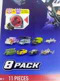 2021 Hasbro MicroMachines Transformers 8-Pack Vehicles with Movie Scene Display