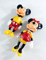 דמויות דיסני של מיקי ומיני מאוס בגודל 14 סנטימטר משנות ה60 או ה70