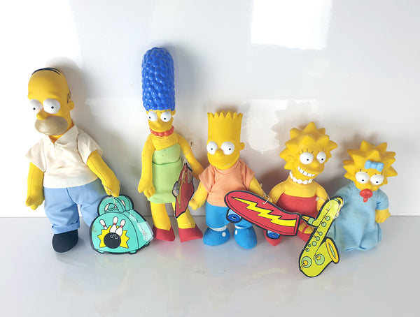 1990 Burger King Simpsons 7 inch - 12 inch Simpsons Plush Set