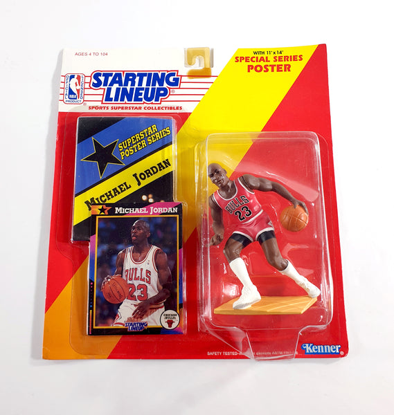 1992 Kenner NBA Starting Lineup 3.5 inch Dribbling Michael Jordan Action Figure