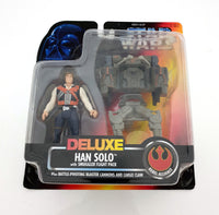 1996 Kenner Star Wars 3.75 inch Han Solo Action Figure with Smuggler Flight Pack