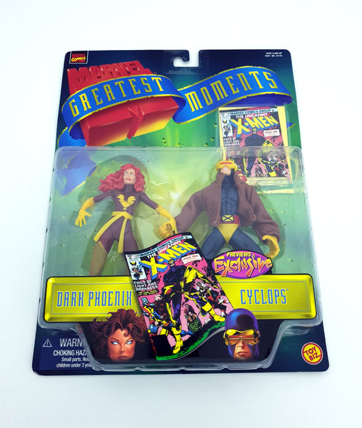 1999 Toy Biz Marvel Greatest Moments X-Men 5 inch Dark Phoenix & Cyclops Action Figures