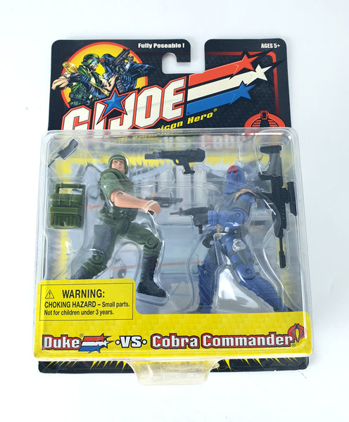2001 Hasbro G.I. Joe 3.75 inch Duke VS Cobra Commander Action Figure