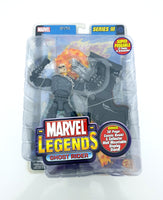 2002 Toy Biz Marvel Legends 6 inch Ghost Rider Action Figure with 8 inch Motorcycle