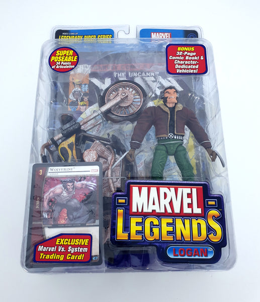 2005 Toy Biz Marvel Legends X-Men 6 inch Logan Action Figure with 8 inch Rusty Bike Variant