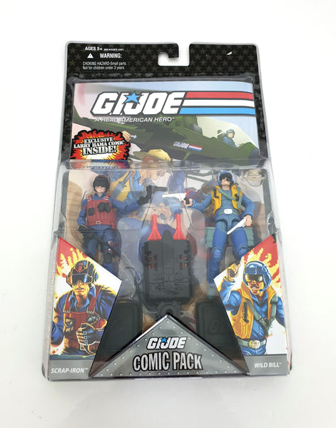 2008 Hasbro G.I. Joe Comic Pack 3.75 inch Scrap-Iron & Wild Bill Action FIgures