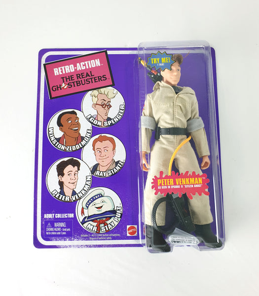 2010 Mattel The Real Ghostbusters Retro-Action 8 inch Talking Peter Venkman Action Figure