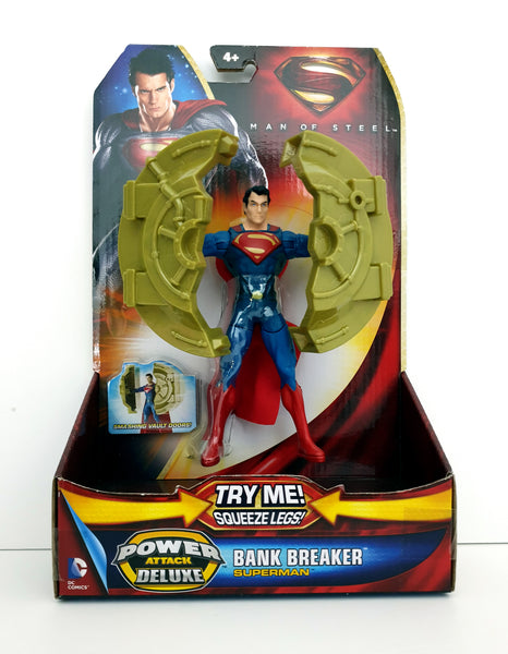 2013 Mattel DC Superman Man of Steel 6 inch Bank Breaker Superman Action Figure