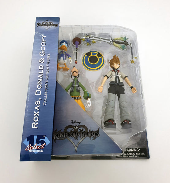 2018 Diamond Select Toys Disney Kingdom Hearts 4 inch Donald Duck 6 inch Sora & 7 inch Goofy Action Figures