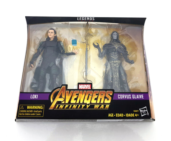 2018 Hasbro Marvel Legends Avengers Infinity War 6 inch Corvus Glaive & Loki