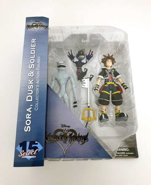 2017 Diamond Select Toys Disney Kingdom Hearts 3 inch Soldier 6 inch Sora & 7 inch Dusk Action Figures