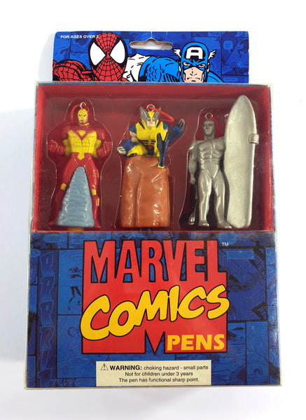 1995 Marvel Comics Pens: Iron Man, Wolverine, Silver Surfer