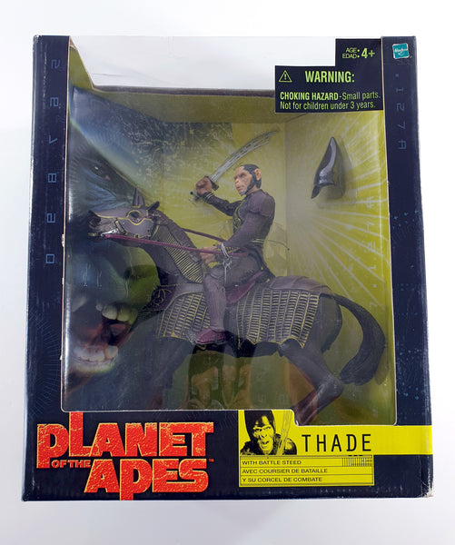 2001 Hasbro Planet of the Apes 10" Thade & Battle Steed Figures