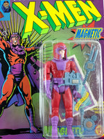 דמות פעולה אקשן פיגר בובה בגודל 5 אינץ' 12.5 ס"מ סנטימטר של  מגנטו מהליין של אקסמן אקס-מן מארוול הדמות יוצרה ע"י טויביז טוי ביז בשנת 1991 נבל על קומיקס וינטג' 