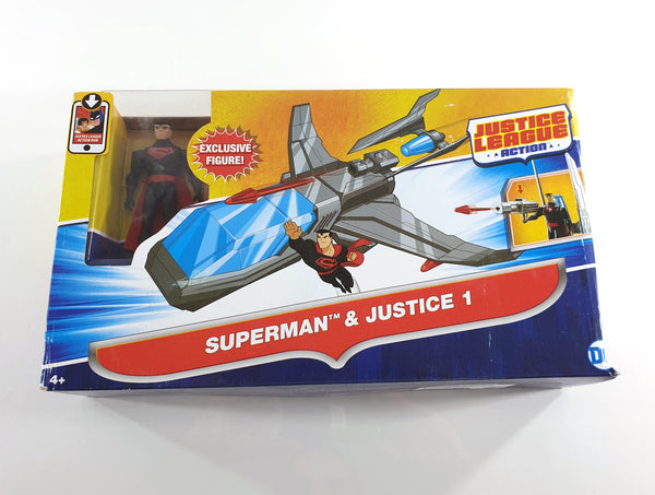 2017 Mattel DC Justice League 4.5" Superman Action Figure & 12'' Justice 1 Playset