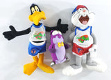 1996 McDonald's Space Jam 8.5" Bugs Bunny & Daffy Duck and 4.5" Bupkus Plush Dolls