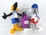 1996 McDonald's Space Jam 8.5" Bugs Bunny & Daffy Duck and 4.5" Bupkus Plush Dolls