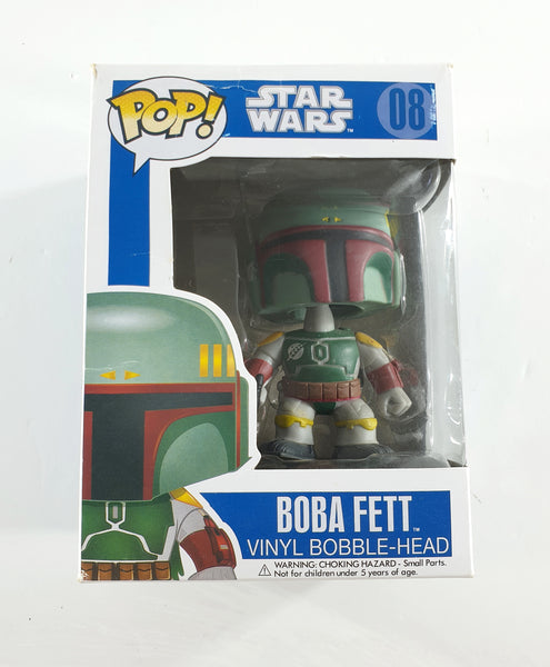 2011 Funko Pop Star Wars #08 3.75" Boba Fett Large Letters First Release Figure