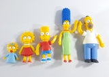2002 NJ Croce The Simpsons 2.5"-7" Vinyl Bendable Figures