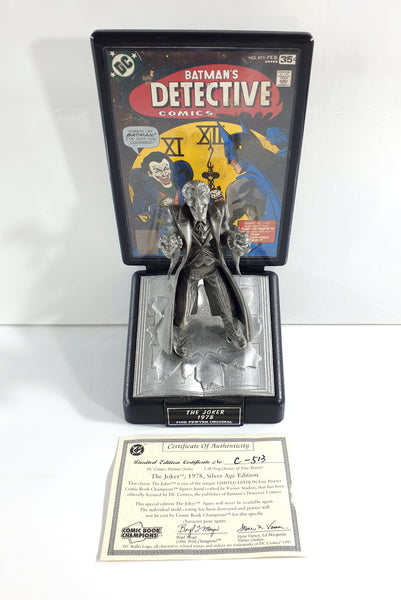 1997 Comic Book Champions DC Detective Comics #475 7" Pewter The Joker Figure