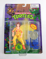 1993 Playmates TMNT 4.5" April O'Neil Action Figure with Coin