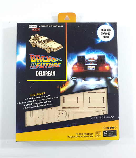 2020 IncrediBuilds Back to the Future 154 Pieces 3D Wooden Delorean Model and Book