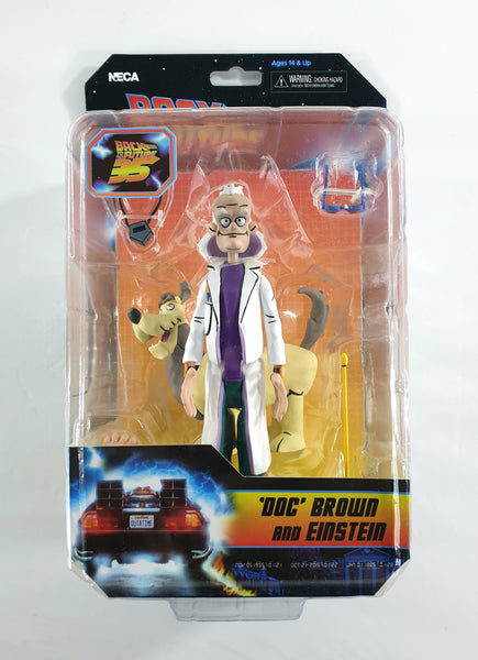 2020 NECA Back to the Future 35 Years 5.5" Doc Brown and 3.5" Einstein Action Figures