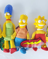1990 Burger King Simpsons 7"-12" Simpsons Plush Set