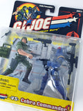 מארז דמויות פעולה אקשן פיגר בגודל 9.5 ס"מ של Duke VS Cobra Commander כוח המחץ G.I. Joe Hasbro 2001